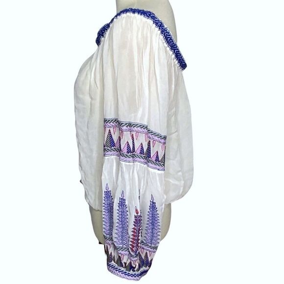 FREE PEOPLE FP embroidered off-shoulder peasant top size XS - Picture 3 of 11